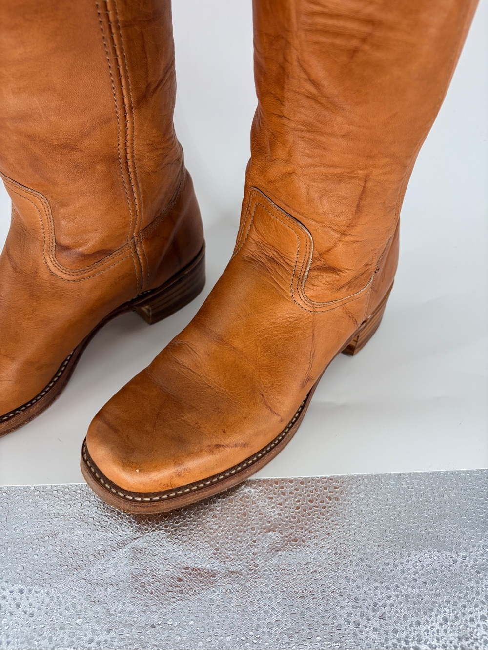 2010 Frye 14L Campus Boots (Mens-9.5 Wm’s 11) Made in USA Leather Mid-Calf Boots - Picture 2 of 16